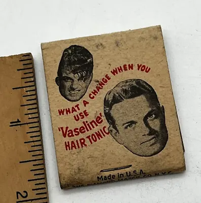 Vaseline Hair Tonic - Vintage WWII Era Matchbook Cover • $8.99