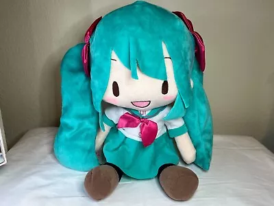 Hatsune Miku Vocaloid Fuwapuchi Plush Doll 16th Anniversary BIG SEGA US Seller • $45