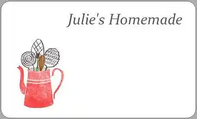 Personalised Sticky Labels For Homemade Home Baked Products Jug Utensils Image • £2.70