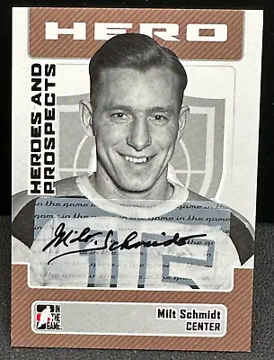 Milt Schmidt 2006-07 In The Game Heroes And Prospects Autograph #A-MSC Bruins • $19.95