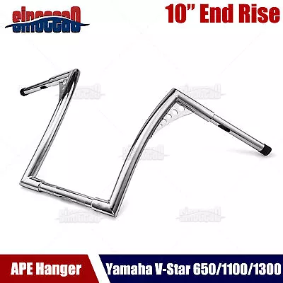 Chrome 10'' Ape Hanger Bar Handlebar For Yamaha Road Star Virago V-Star 1300 950 • $109.99