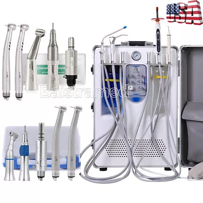 Dental Mobile Delivery Unit Rolling Case Air Compressor /LED Handpiece Kit 4H • $78.65