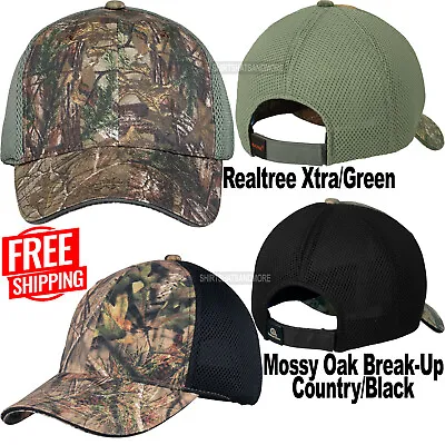 Mens Camouflage Cap Air Mesh Back Breathable Realtree Xtra Mossy Oak Hat NEW! • $14.99