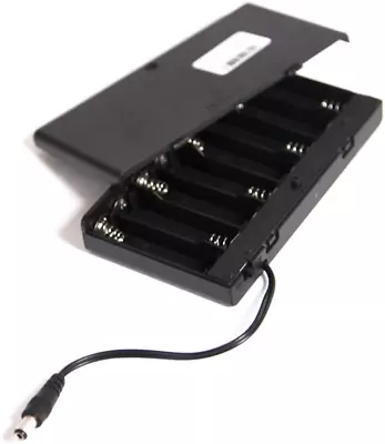 12 Volt Power 8 AA Battery Holder Case With 2.1mm X 5.5mm DC Plug On Off Switch • £100