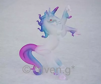 PREMIUM UNICORN GLASS Figurine@Favourite MYTHICAL BEAST@UNIQUE FANTASY Gift@HORN • £10.99