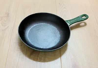 £11 • Buy Genuine Le Creuset 20cm Cast Iron Green Round Non-Stick Frying Fry Skillet Pan
