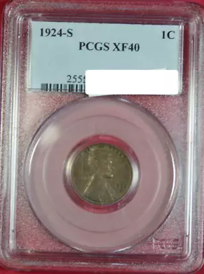 1924-s Lincoln Cent  Pcgs Xf40 • $40