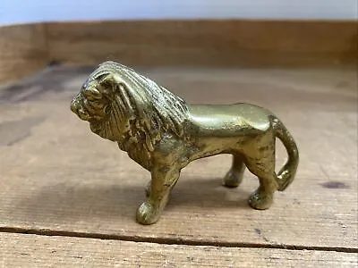 Vintage Brass Lion Statue Figurine 2.5” • $9