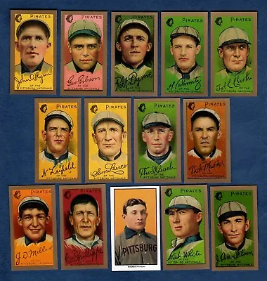 1911 Gold Border PITTSBURGH PIRATES T205 Team REPRINT Set + T206 Honus Wagner • $13.95