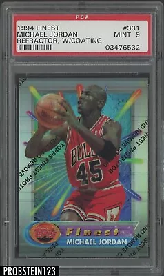 1994-95 Topps Finest Refractor #331 Michael Jordan Bulls HOF W/ Coating PSA 9 • $565