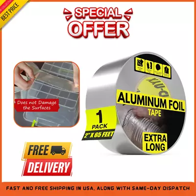 Aluminum Foil Duct Tape 2 Inch (3.9 Mil) Heavy Duty High Temperature Sealing • $10.44