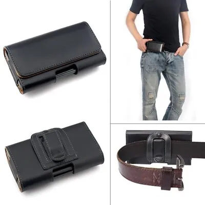 P U Universal Belt Holster Pouch Horizontal Mobile Phone Case For IPhone Samsung • £4.75