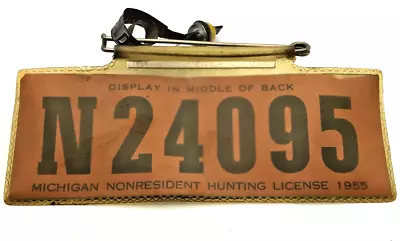 1955 Michigan Non-resident Hunting License & 1953 Deer License Backtags - 255 • $19.99