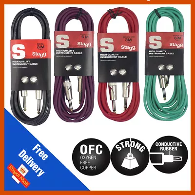 £11.99 • Buy Jack Guitar Lead | Cable Bass/Electric/Acoustic/Instrument To Amp Life Warranty