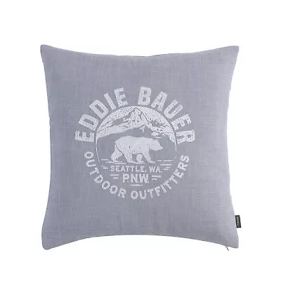 Eddie Bauer Bear Outdoor Outfitters Textured Grey Pillow Cover-20X20 • $7.99