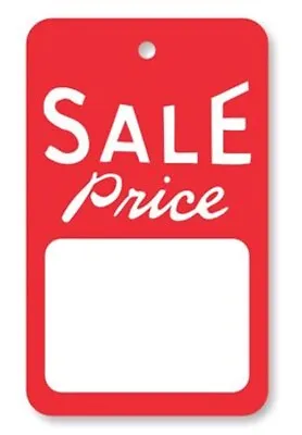 1000 All Purpose Small Red White Sale Price Unstrung Merchandise Coupon Tags • $17.94