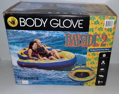 Body Glove Bayside 2 Person Yellow Water Skiing Inflatable Towable Tube NEW • $109.99