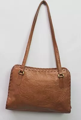 Vintage Cafe By Marlo Women's Shoulder Bag Purse Brown Leather • $29