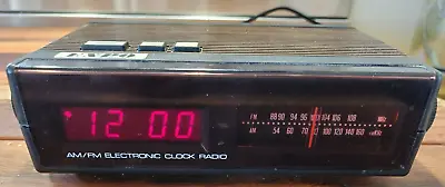 Vintage Retro Expo AM/FM Electronic Clock Radio Model ECR-106 Alarm Clock • $35