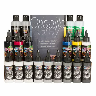 £171.88 • Buy Steve Gibson's Air, Oil, Lead Grey Grey - Master Createx Airbrush Color Set