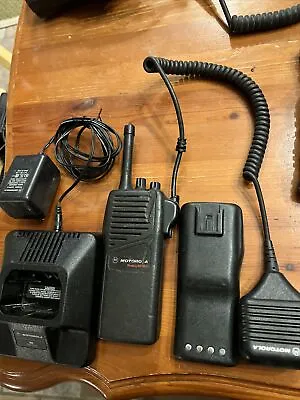 Motorola GP350 438-470mhz P94MGC20C2AA Radio Charger Speaker Mic. Battery • $34.99