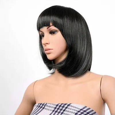 Lady Girl Bob Wig Women's Short Straight Bangs Full Hair Wigs Cosplay Party • $7.98