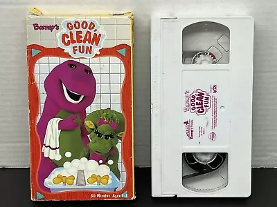 Barney & Friends Good Clean Fun! VHS Video Tape VTG VCR Sing Along Songs RARE! • $5.95