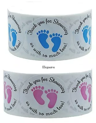 ~*~30 X Baby Shower  Thank You For Showering Us With So Much Love  Feet~*~ 25mm • $2.95