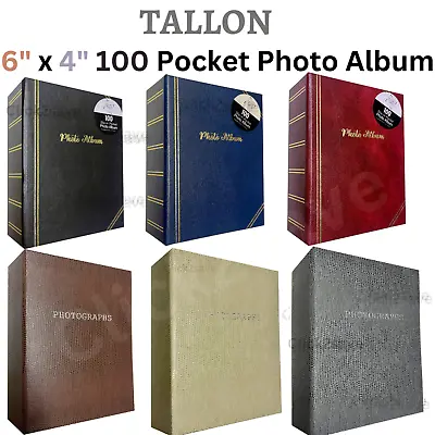 Tallon Plain 6  X 4  100 Pocket Photo Album Best Gift For All Function - 1 Pack • £5.89