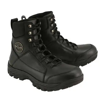 Milwaukee Leather MBM9081 Men’s Black Leather Swat Style-Tactical Lace-Up Boots • $107.99