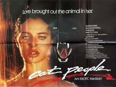 Cat People Original 30x40 British Quad Movie Poster Nastassia Kinski 1982 RARE • $199.99