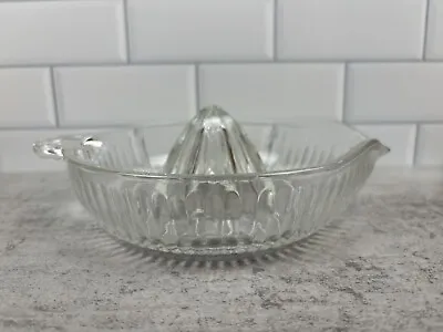 Vintage Clear Glass Orange Juicer Reamer For Citrus • $10.50