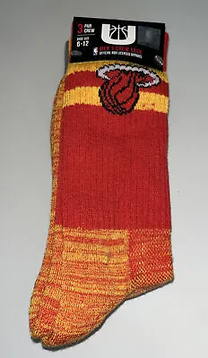 NBA Miami Heat Men's Crew Socks 3 Pairs Size 6-12- New With Tags! • $19.99