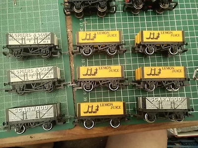  Oo Gauge Job Lot Of Nine Hornby Mixed Mineral Wagons • £18.99