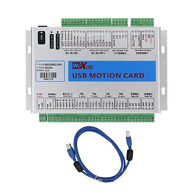 USB 2MHz Mach4 CNC 3/4/6 Axis Motion Control Card Breakout Board For Windows • £145.10