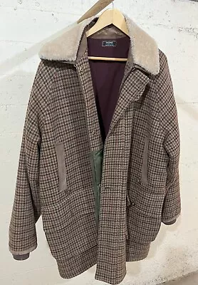 H. HUNTSMAN & SONS Mens Heavy Tweed Coat XL  • $125