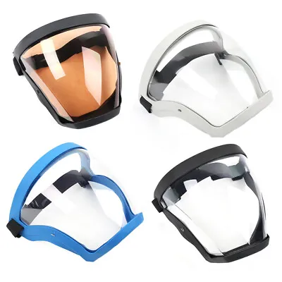 Anti-fog Full Face Shield Super Protective Head Cover Transparent Safety Mask + • £8.49