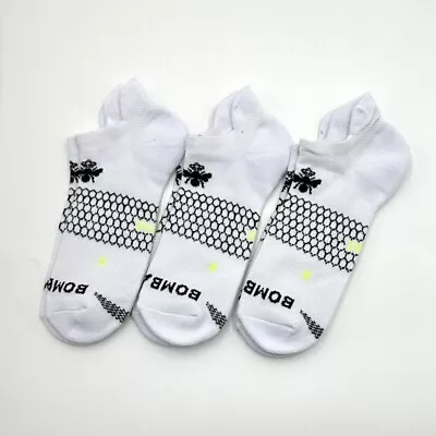 Bombas Women's All-Purpose Performance Ankle Socks Size M White Hex-Tec 3 Pairs • $20.76