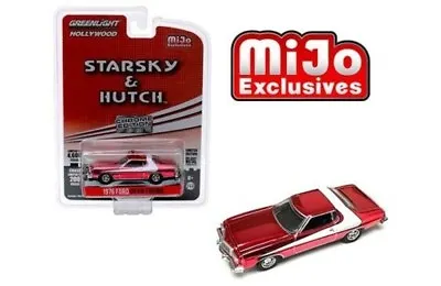 Greenlight 1/64  Starsky & Hutch  1976 Ford Gran Torino Red Chrome Diecast 51224 • $14.99