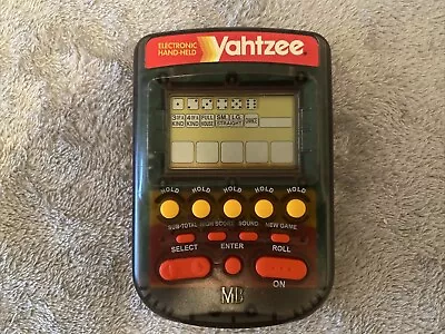 1995 Milton Bradley YAHTZEE Electronic Hand-Held LCD Game Vintage Tested WORKING • $9.98