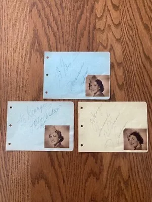 The Andrew Sisters Signed Vintage Autograph Book Pages Patty Maxine Laverne • $199.99