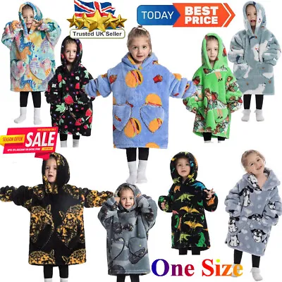 £16.91 • Buy UK Kids Hoodie Blanket Oversized Plush Fleece Soft Sweatshirt Hooded Boys/Girls❤