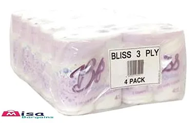 £29.99 • Buy BLISS Quilted Luxury Soft 3 Ply 3ply Toilet Rolls Tissue Paper 40,80,120,160,240