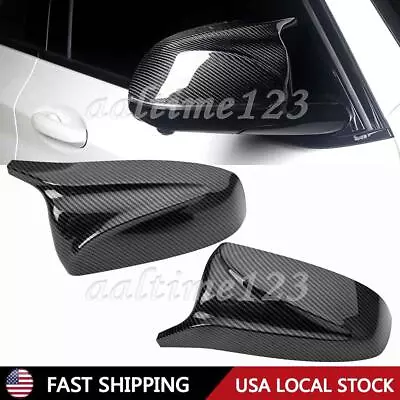 For BMW X5 X6 E70 E71 2007-2013 M Style Side Mirror Caps Cover Carbon Fiber Look • $32.95