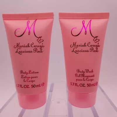 ONE OF EACH Mariah Carey's M Luscious Pink Body Lotion & Body Wash 1.7oz Ea • $13.99