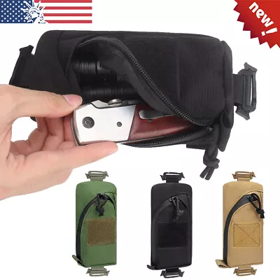 Backpack Shoulder Strap Accessory Pouch Tactical Molle Bag EDC Tool Pockets • $8.99