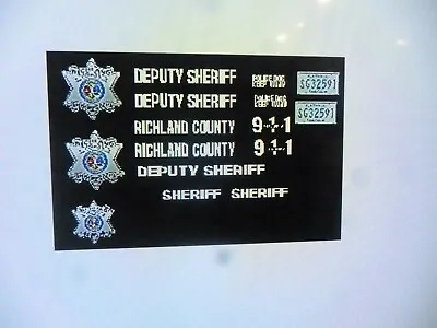 Richland County South Carolina Sheriff Patrol  Vehicle Decals 1:18 • $14.99