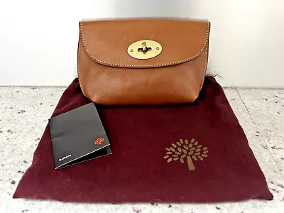 Mulberry Darwin Oak Leather Makeup/cosmetic Bag Purse+dust Bag Turn-lock Bnwt • £100
