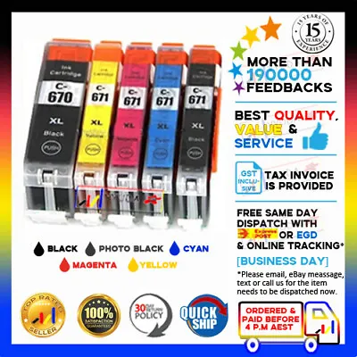 10 X Replacement Ink PGI-670XL CLI-671XL For Canon MG5700 MG5765 MG5766 MG6860 • $17.35