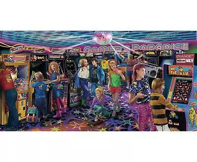 Gamers Paradise '80s Retro Arcade 2000 Piece Jigsaw Puzzle • $24.99